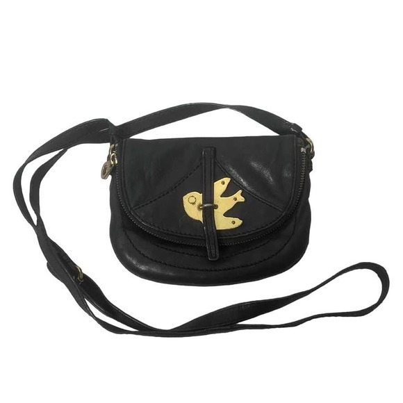 Marc Jacobs Handbags - Marc Jacobs Petal to The Metal Black Leather Crossbody Bird Handbag Small